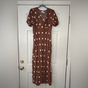 Brown Polka Dot Dress